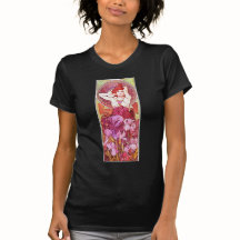 Alphonse Mucha Amethyst Floral Vintage Art Nouveau