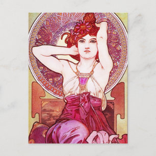 Alphonse Mucha Amethyst Postcard