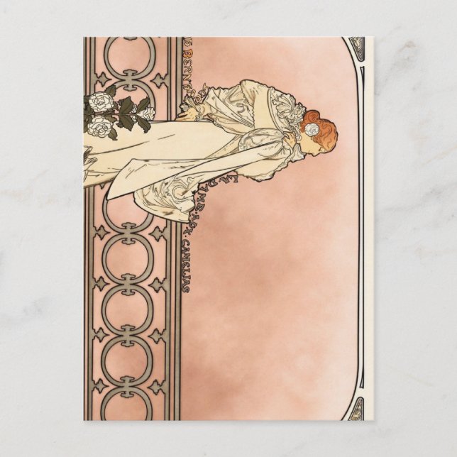 Alphonse Mucha Art Deco Postcard (Front)
