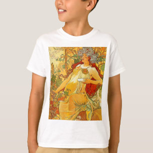 Alphonse Mucha Art Nouveau Autumn T-Shirt