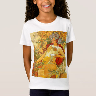 Alphonse Mucha Art Nouveau Autumn T-Shirt