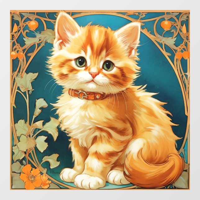 Alphonse Mucha Art Nouveau Cat (Sheet)