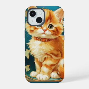 Alphonse Mucha Art Nouveau Cat iPhone 15 Case