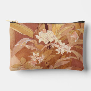 Alphonse Mucha Art Nouveau Floral Detail Accessory Pouch