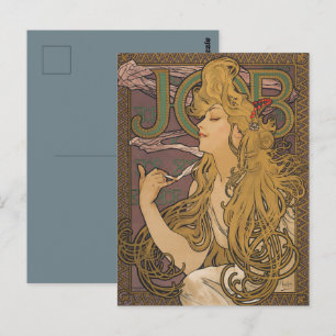 Alphonse Mucha Art Nouveau Job Vintage Poster Postcard
