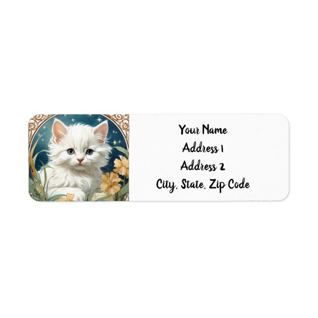 Alphonse Mucha Art Nouveau Kitten (Front)