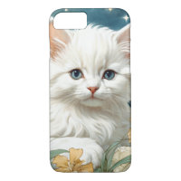 Alphonse Mucha Art Nouveau Kitten