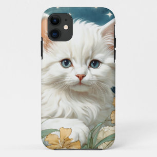 Alphonse Mucha Art Nouveau Kitten Case-Mate iPhone Case
