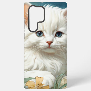 Alphonse Mucha Art Nouveau Kitten Samsung Galaxy Case
