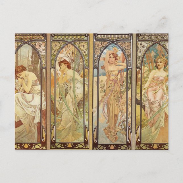 Alphonse Mucha – Art Nouveau Master Postcard (Front)