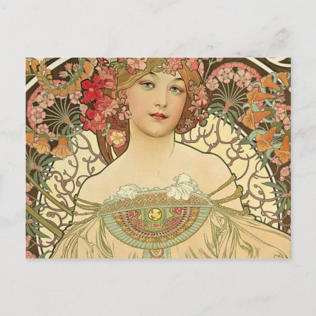 Alphonse Mucha – Art Nouveau Master Postcard (Front)