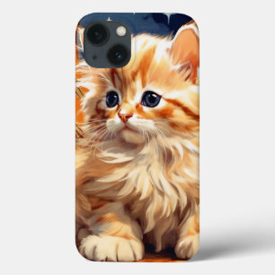 Alphonse Mucha Art Nouveau Orange Cat iPhone 13 Case