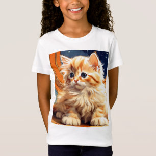 Alphonse Mucha Art Nouveau Orange Cat T-Shirt