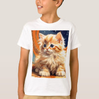 Alphonse Mucha Art Nouveau Orange Cat