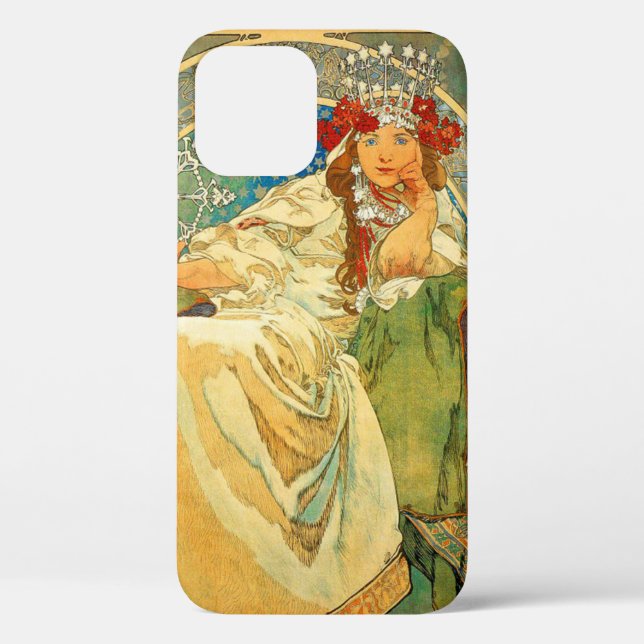 Alphonse Mucha Art Nouveau Princess Hyacinth Case-Mate iPhone Case (Back)