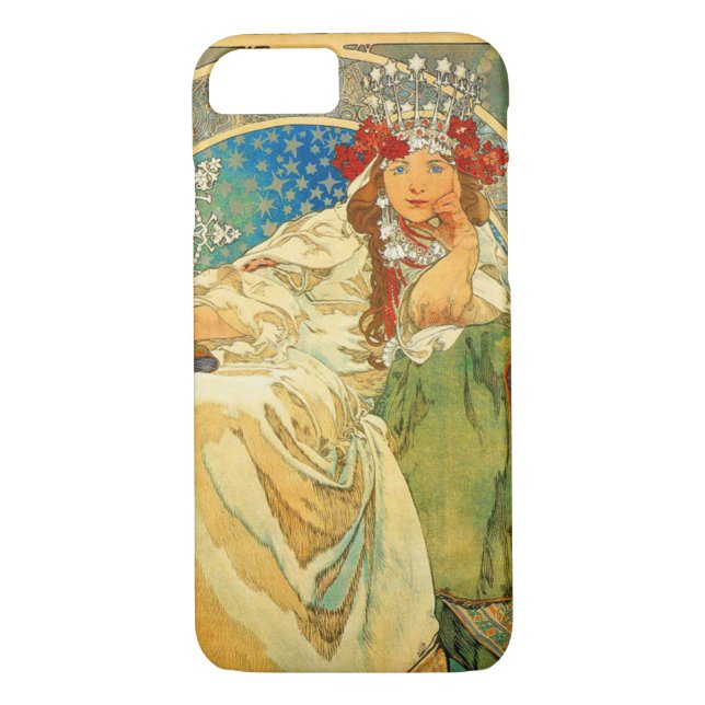 Alphonse Mucha Art Nouveau Princess Hyacinth Case-Mate iPhone Case (Back)