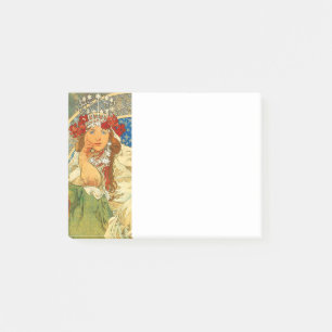 Alphonse Mucha Art Nouveau Princess Hyacinth Post-it Notes