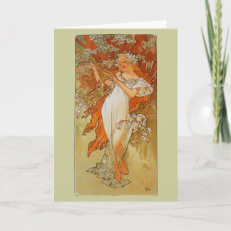 Alphonse Mucha - Art Nouveau - Spring Card