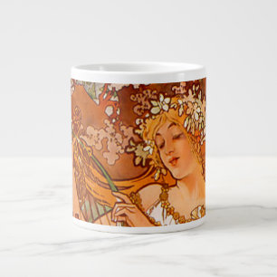 Alphonse Mucha Art Nouveau Spring Large Coffee Mug