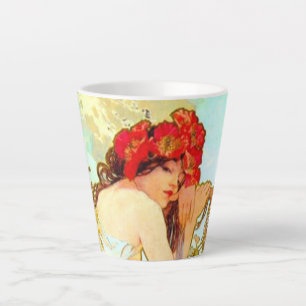 Alphonse Mucha Art Nouveau Summer Latte Mug