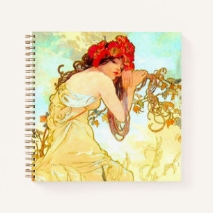 Alphonse Mucha Art Nouveau Summer Notebook