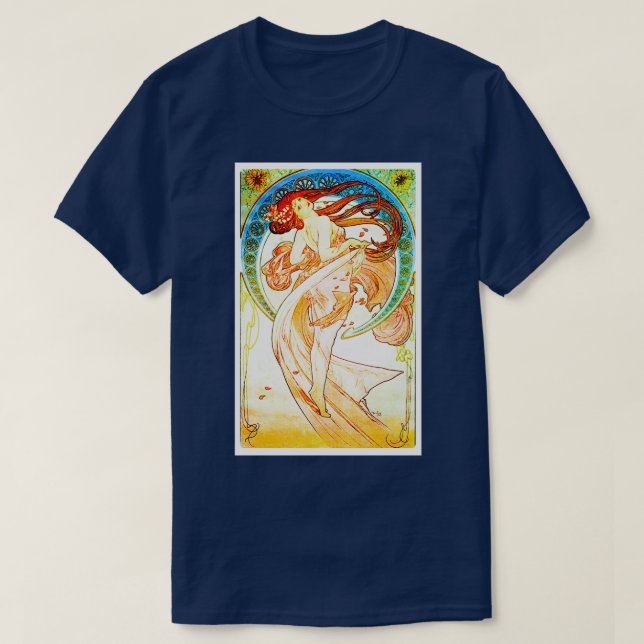 Alphonse Mucha Art Nouveau T-Shirt (Design Front)