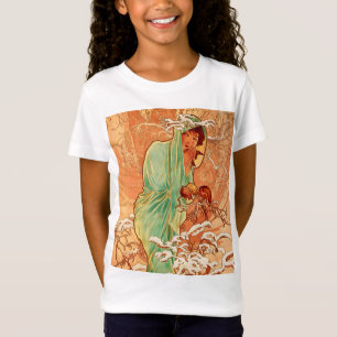 Alphonse Mucha Art Nouveau Winter T-Shirt