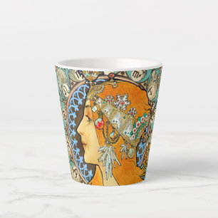 Alphonse Mucha Art Nouveau Zodiac Latte Mug