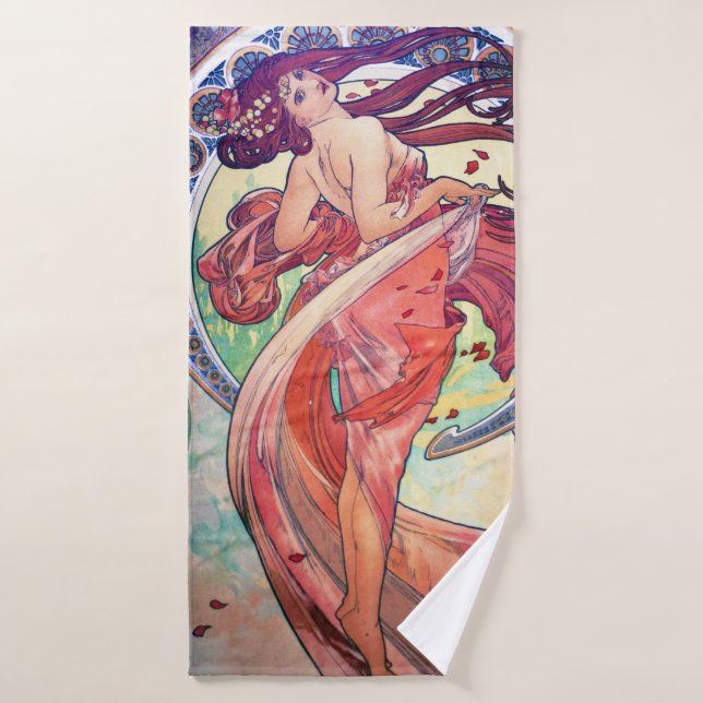 Alphonse Mucha Bath Towel (Bath Towel)