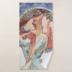 Alphonse Mucha Bath Towel