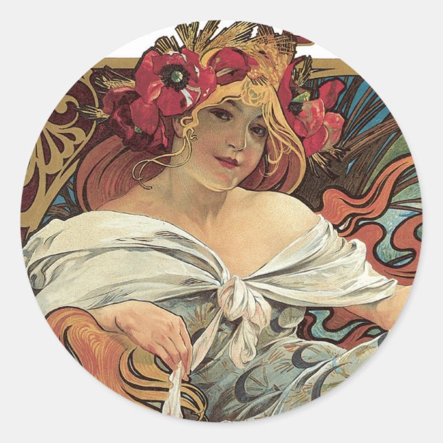 Alphonse Mucha "Biscuits" Stickers (Front)
