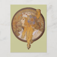 Alphonse Mucha ~ Byzantine Head: The Blonde