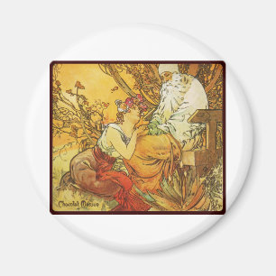 alphonse mucha chocolat masson magnet