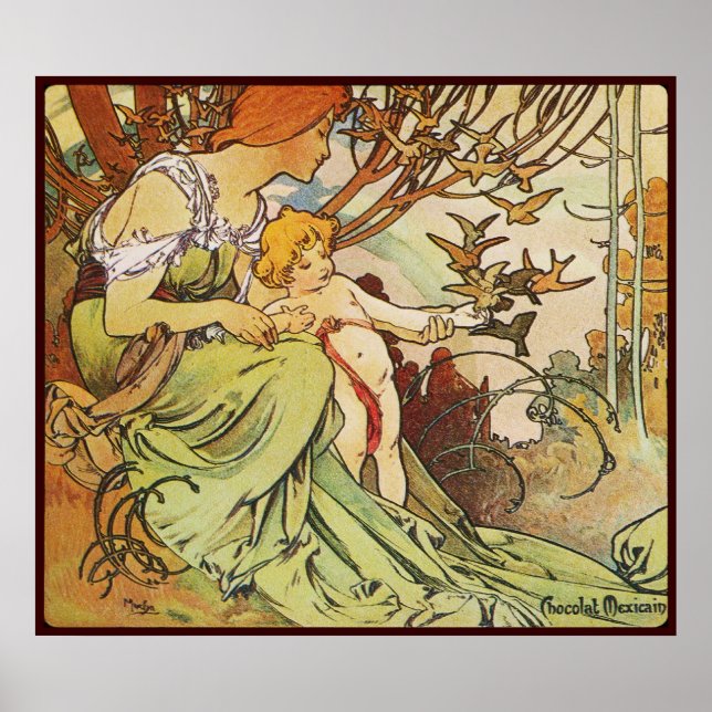 alphonse mucha chocolat mexicain poster (Front)