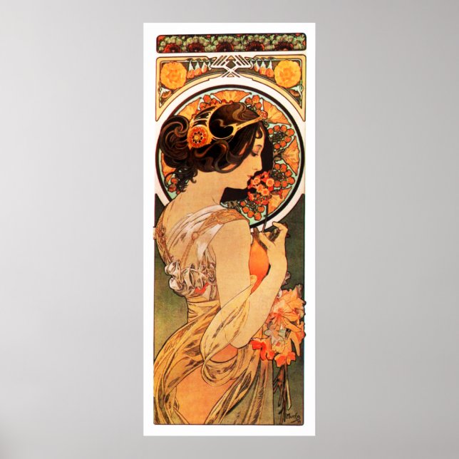 Alphonse Mucha Cow Slip Poster (Front)