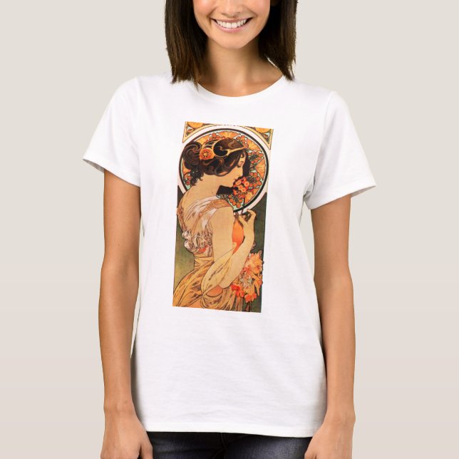 Alphonse Mucha Cow Slip T-shirt (Front)