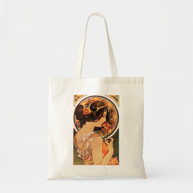 Alphonse Mucha Cow Slip Tote Bag (Front)