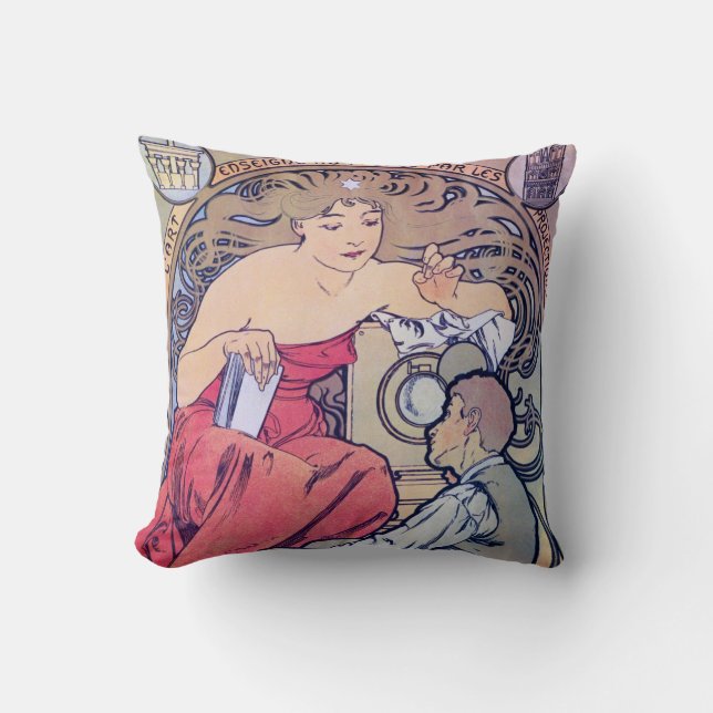 Alphonse Mucha Cushion (Front)