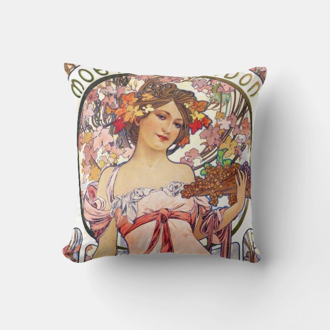 Alphonse Mucha Cushion (Front)