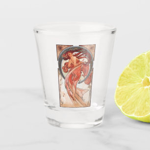 Alphonse Mucha Dance 1898 Art Nouveau Vintage Shot Glass