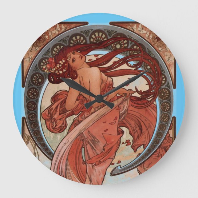 Alphonse Mucha Dance  Large Clock (Front)