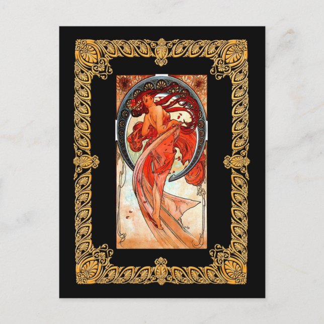 Alphonse Mucha - Dance Postcard (Front)