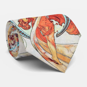 Alphonse Mucha Dance Vintage Art Nouveau Painting Tie
