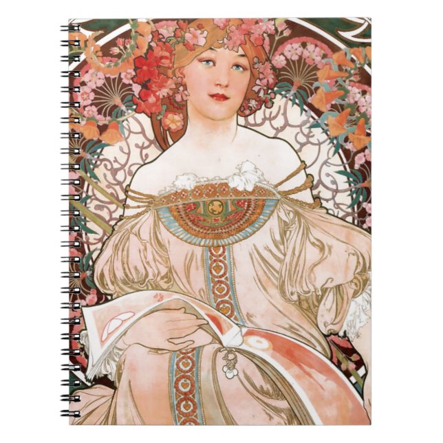 Alphonse Mucha: Daydream (Rêverie) Notebook (Front)