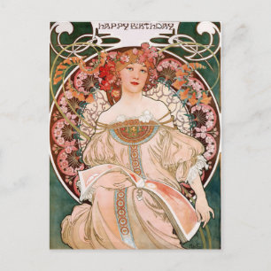 Alphonse Mucha: Daydream (Rêverie) Postcard