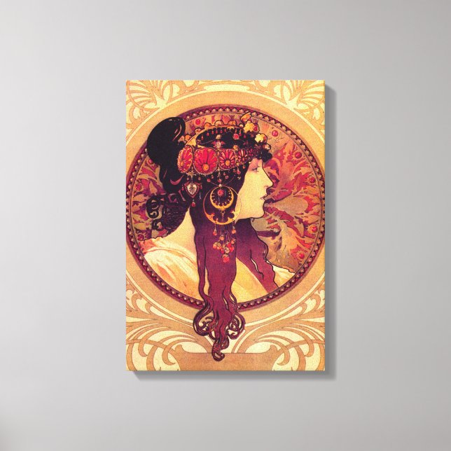 Alphonse Mucha Donna Orechini Canvas Poster Print (Front)