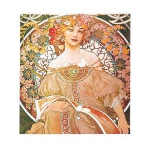 Alphonse Mucha Dreaming (Reverie) Notepad