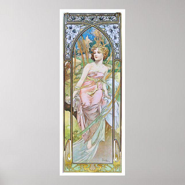 Alphonse Mucha. Eveil Du Matin Poster (Front)