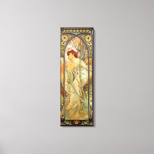Alphonse Mucha, Evening Contemplation Canvas Print