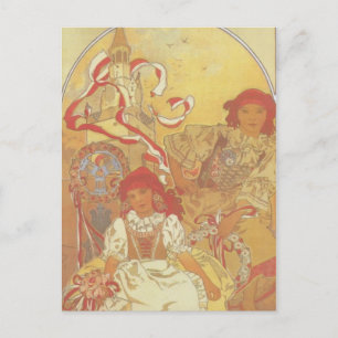 Alphonse Mucha - Exhibition 1913 Postcard
